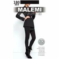 Колготки Malemi Micro Velour, 180 ден, nero, 2 размер, черный, микрофибра