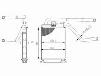 Радиатор отопителя салона DAEWOO NEXIA 08- SAT ST-DW25-395-A0 | цена за 1 шт