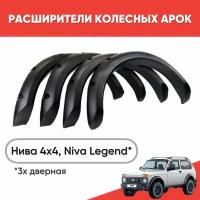 Расширители колесных арок на 3-дверную Нива 4х4, Niva Legend