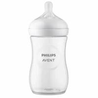 Бутылочка из полипропилена с силиконовой соской средний поток 1 мес. Natural Response Philips Avent 260мл (SCY903/01)