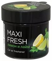 Ароматизатор под сиденье автомобиля, приборную панель, банка Maxifresh Лимон&Лайм 100 г. гелевый