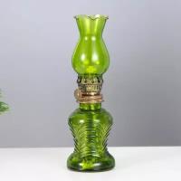 Керосиновая лампа декоративная зелёный 6.5*6.5*20 см 9037291