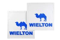 Брызговики прицепа 400*400 WIELTON+Верблюд белая резина с синей надписью