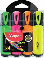 Набор маркер-выделителей Maped Fluo Peps Classic, 4 цвета