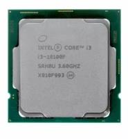 Процессор Intel Core i3-10100F 3.6ГГц, (Turbo 4.3ГГц), 4-ядерный, L3 6МБ, LGA1200, OEM