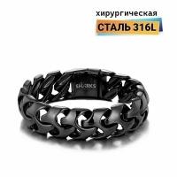 Жесткий браслет Sharks Jewelry, 1 шт., размер 21 см, черный