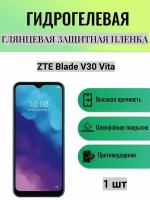 Глянцевая гидрогелевая защитная пленка на экран телефона ZTE Blade V30 Vita / Гидрогелевая пленка для зте блейд V30 вита