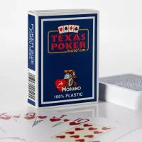 Карты игральные пластиковые Modiano "Texas Poker" Blue