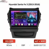 Штатная магнитола FarCar для Hyundai Santa Fe 3 (2013-2016) на Android 10 (2gb/32gb/WiFi/BT/GPS/DSP/QLED/4G)