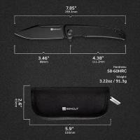 Нож складной туристический охотничий SENCUT Brazoria D2 Steel Black Stonewashed Handle G10 черный