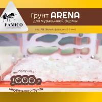 Натуральный грунт для формикария FAMICO ARENA, вид: Fiji (белый, фракция: 2-5 мм), 1000 г - в муравьиную ферму, для муравьев