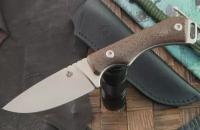 Нож с фиксированным лезвием QSP Knife Workaholic QS124-A, сталь Bohler N690, рукоять микарта