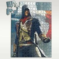 Пазл картонный 39,5х28 см, размер А3, 200 деталей, модель Assassins Creed unity - 1 П