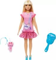 Кукла Mattel My First Barbie, 34 см, HLL19 розовый