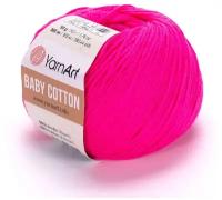 Пряжа для вязания YarnArt Baby Cotton (Бэби Коттон) - 1 моток 422 мальва, для детских вещей и амигуруми, 50% хлопок, 50% акрил, 165 м/50 г