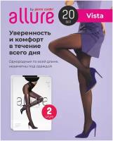 Колготки ALLURE Vista, 20 den, 2 шт., размер 3, черный