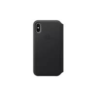 Чехол Apple Folio кожаный для iPhone X, black