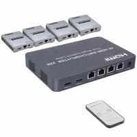 HDMI-разветвитель/удлинитель (extender), 4 приёмника, до 100 м по витой паре, IR, EDID | ORIENT HSP0206VE KIT