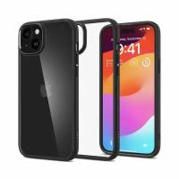 Гибридный чехол Spigen Ultra Hybrid для iPhone 15 (Матовый чёрный / Matte Black)