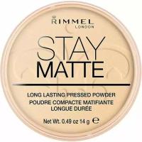 RIMMEL Матирующая пудра для лица Stay Matt оттенок № 001 Transparent