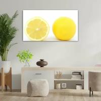 Картина на холсте 60x110 LinxOne "Цитрус лимон картинки на телефон" интерьерная для дома / на стену / на кухню / с подрамником