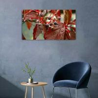 Картина на холсте 60x110 LinxOne "Пирода, дикий виноград, утро" интерьерная для дома / на стену / на кухню / с подрамником