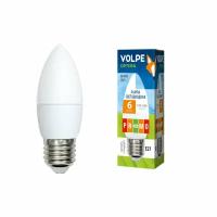 Лампа светодиодная VOLPE PROMO E27 6W 4000K свеча матовая LED-C37-6W/NW/E27/FR/O (5 штук)