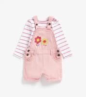 Mothercare Комплект из кобинезона шорт и лонгслива Mothercare 80 для малышей