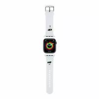 Karl Lagerfeld для Apple Watch 41/40/38 mm ремешок 3D Rubber NFT Karl & Choupette heads White