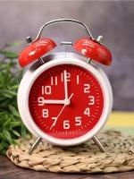 Часы настольные с будильником Sunrise guardian red