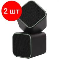 Комплект 2 шт, Колонки Smartbuy CUTE, 2*3,W, питание от USB, серый, черный