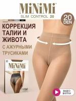 Колготки MiNiMi Slim Control, 20 den, размер 4, бежевый