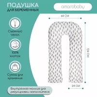 Подушка Amarobaby Amaro-40U, облака вид серый