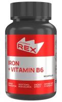 Железо Хелат с витамином В6 ProteinRex 15 мг 90 капсул, комплекс витаминов для женщин и мужчины, БАД для волос, сердца и сосудов, повышает гемоглобин