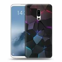 Дизайнерский силиконовый чехол для Мейзу 16 Плюс / Meizu 16th Plus Геометрия неона