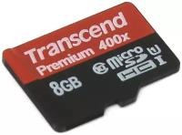 Флеш-карта microSDHC 8Гб Transcend, UHS-1/ Class 10 ( TS8GUSDCU1 )