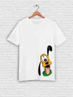 Футболка унисекс Printech "Микки Маус/Mickey Mouse/Минни Маус/Любовь" Белая XL FU-GB19P7/WH-XL