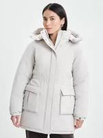 Zarina Куртка с карманами, цвет Бежевый, размер S (RU 44), 3421457117-62