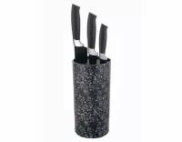 Подставка для ножей универсальная с наполнителем 9x14, черный мрамор