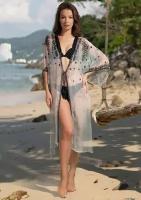 Пляжная туника "Mia-Amore" с вышивкой и бисером, женская, размер S-XXL