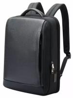 Рюкзак городской дорожный унисекс Bopai универсальный 16л, для ноутбука 15.6", из натуральной кожи, с USB портом, черный, влагостойкий, молодежный