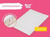 Клеенка подкладная от ROXY-KIDS окантована тесьмой с резинками-держателями размер 70*100 см цвет белый