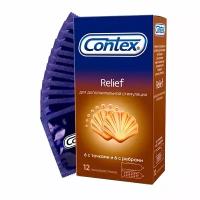 Презервативы Contex Relief, 6 с ребрами и 6 с точками, 12 шт