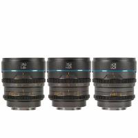 Комплект объективов Sirui Nightwalker 24/35/55mm T1.2 S35 X-mount Серый MS-3SXG