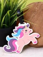 Бирка адресная для багажа на чемодан, сумку Cute unicorn