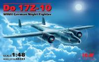 Сборная модель Немецкий ночной истребитель Do 17Z-10 (1/48) 48243 ICM