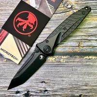 Нож складной MicroTech MCT2611DLC Socom Bravo, M390 Tanto DLC Blade, Titanium Bolster, Carbon Fiber Handle