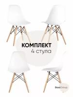 Комплект стульев STOOL GROUP Style DSW, массив дерева, 4 шт, цвет: белый