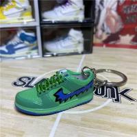 Брелок Кроссовок Nike Dunk Low, гладкая фактура, зеленый, синий