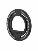 Guess кольцо-держатель MagSafe Metal Ring stand Diamond Rhinestones Black